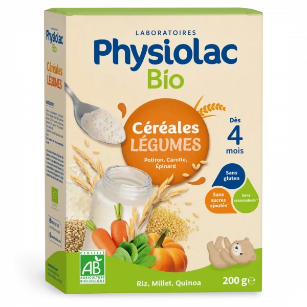 PHYSIOLAC Céréales Bébé Légumes Bio