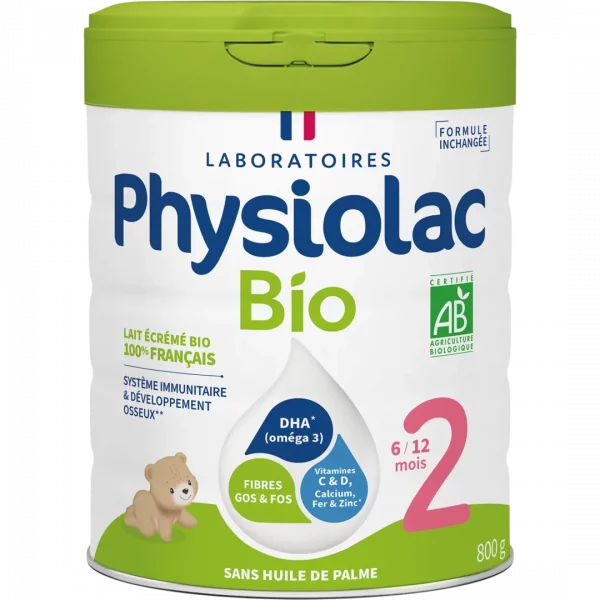 PHYSIOLAC Lait infantile Bio 2ème âge