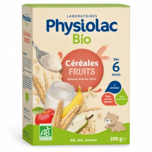 PHYSIOLAC Céréales Bébé Fruits Bio