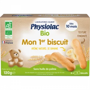 PHYSIOLAC Biscuits bébé Banane Bio