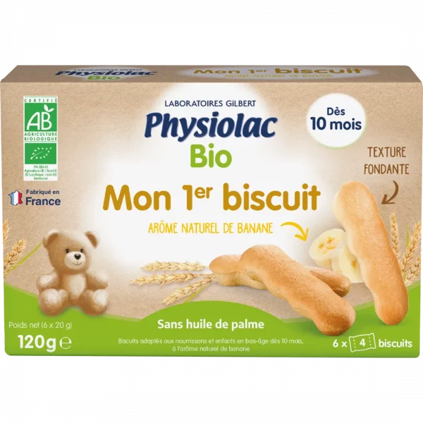 PHYSIOLAC Biscuits bébé Banane Bio