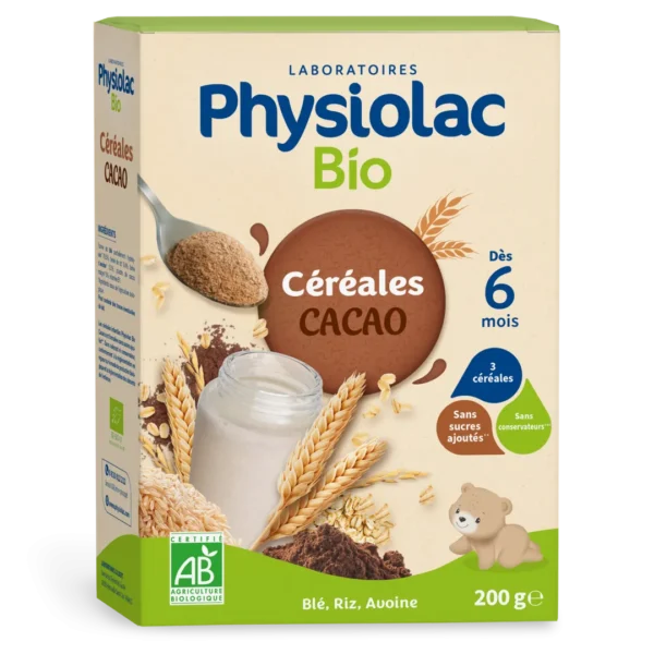 PHYSIOLAC Céréales Bébé Cacao Bio